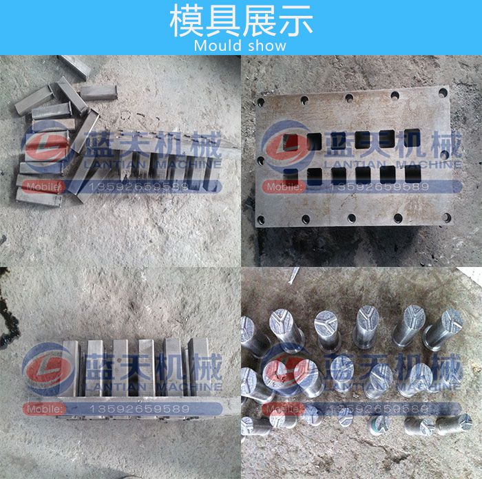 木炭粉壓片機模具展示